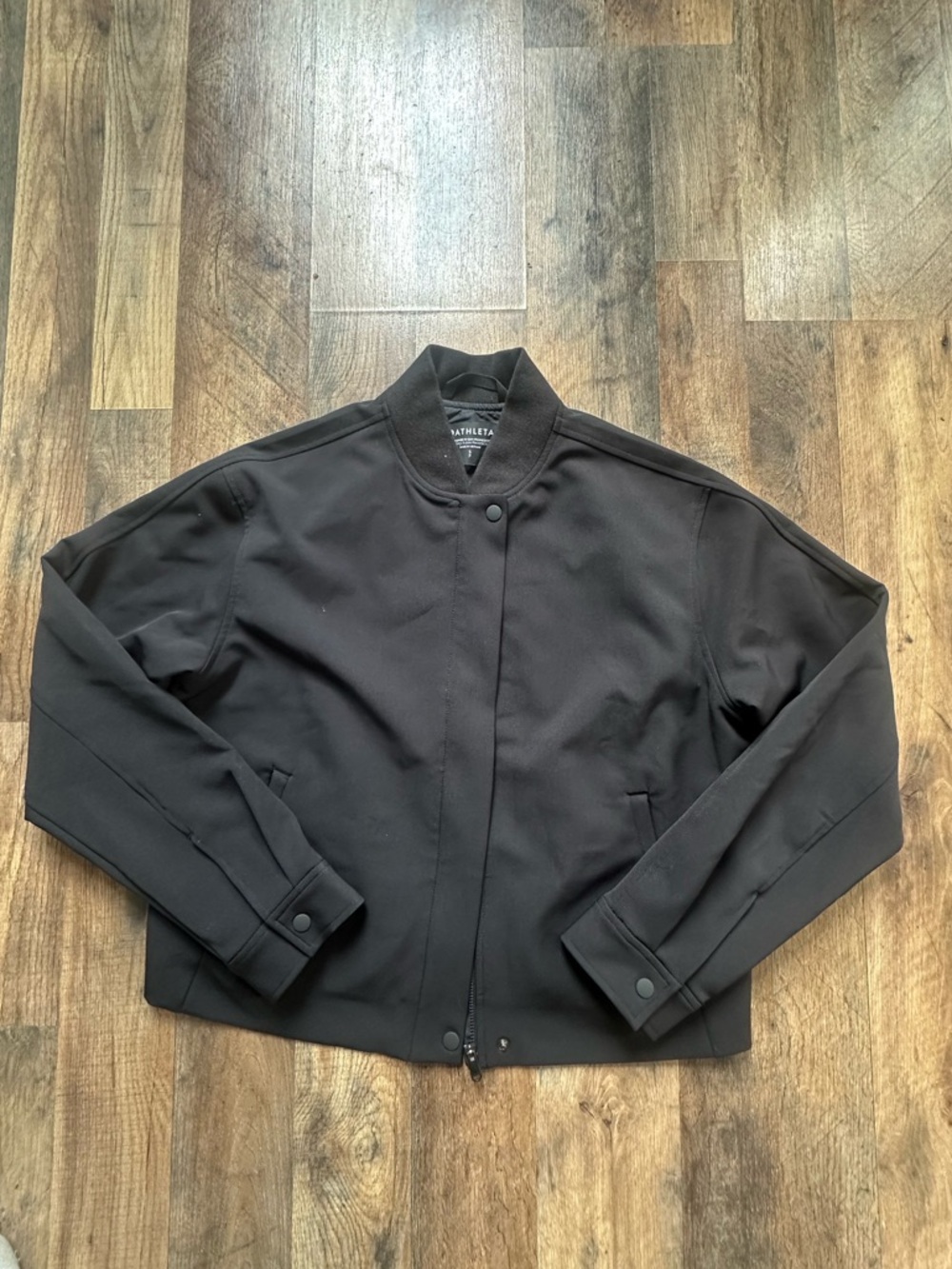 Athleta Black Bomber Jacket